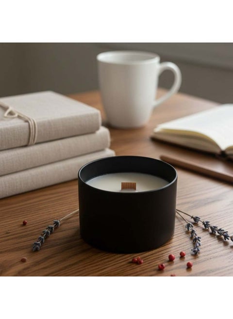 Ash black candle jar – vanilla